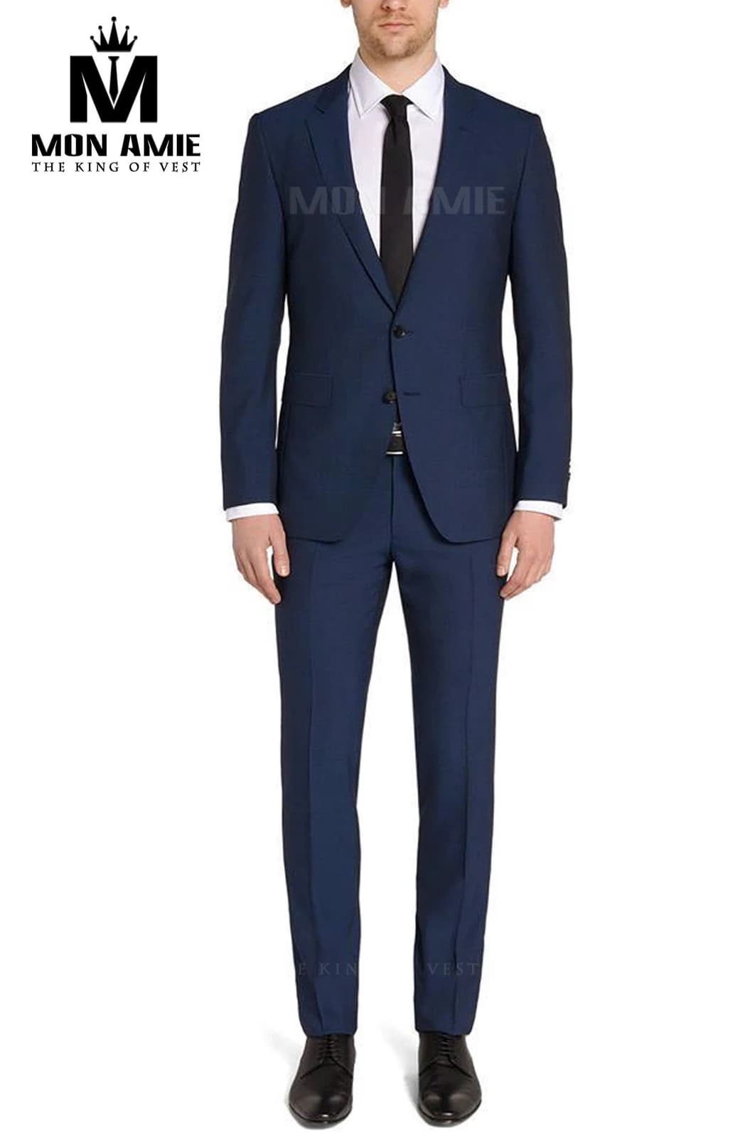 Suit Navy Trơn Nền Tảng — SN-038