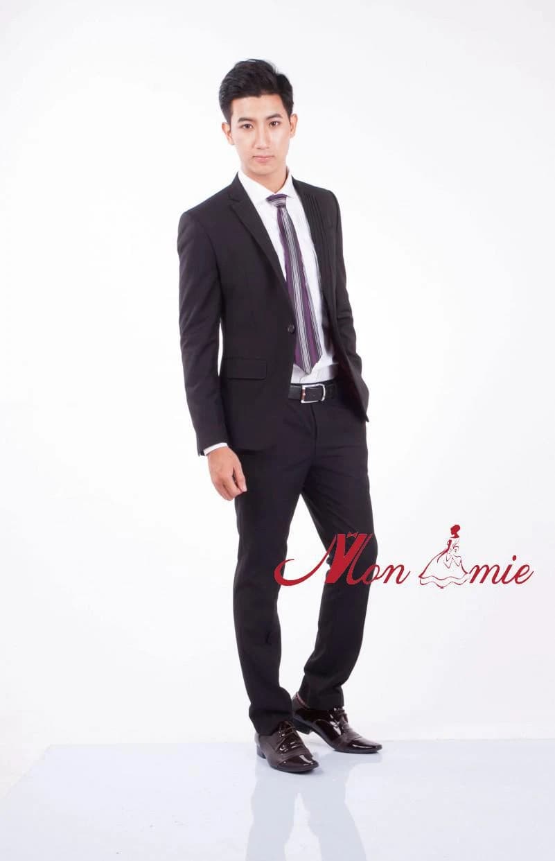Vest Đen Sọc Tím Đài Các — SN-114