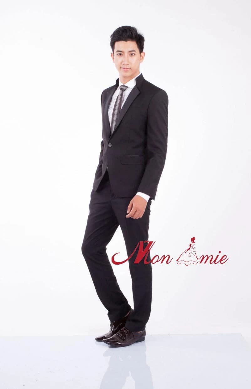 Vest Đen Cổ Dựng Thanh Lịch — SN-120