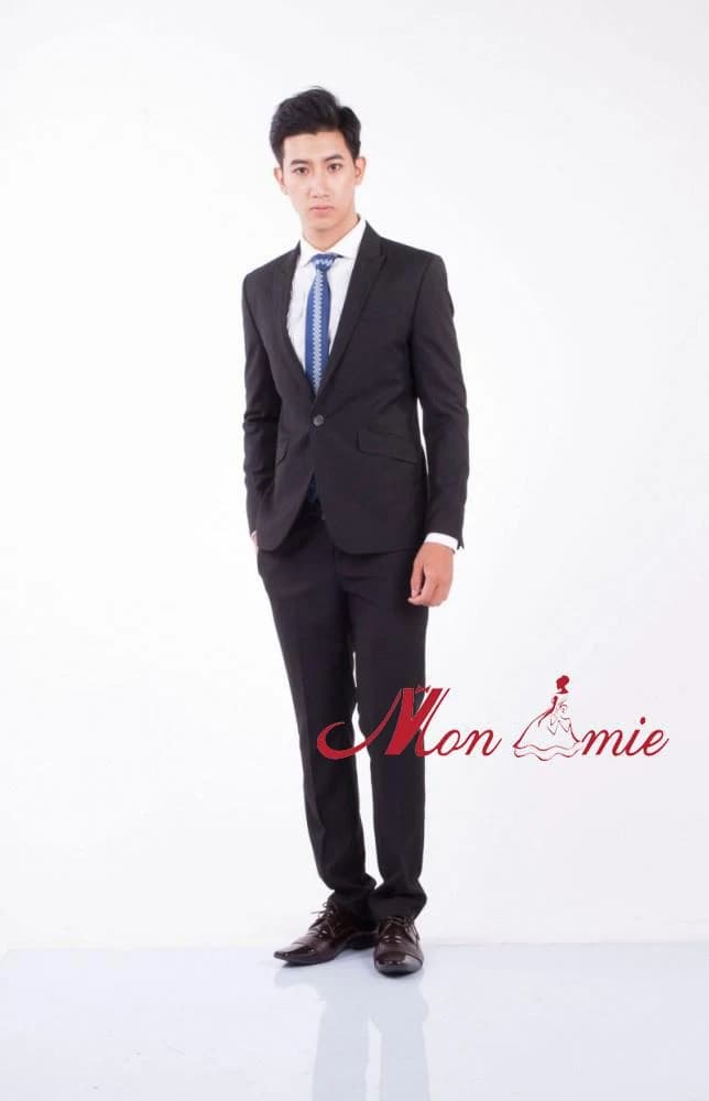 Vest Đen Một Nút Tối Giản — SN-234