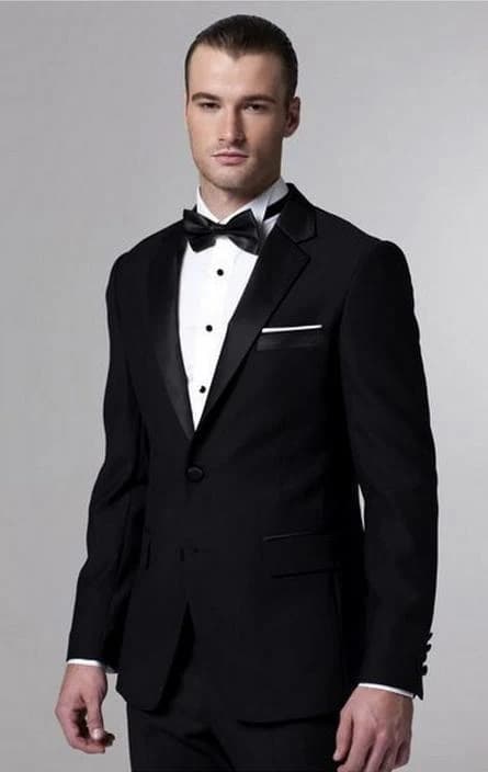 Tuxedo Đen Ve Nhọn Cổ Điển — TUX-052