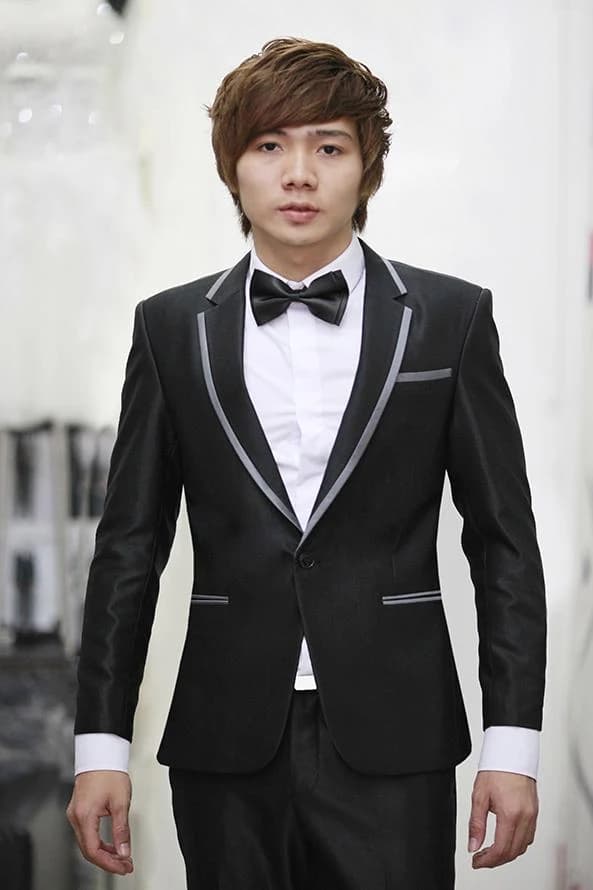 Tuxedo Viền Bạc Thanh Lịch — TUX-066