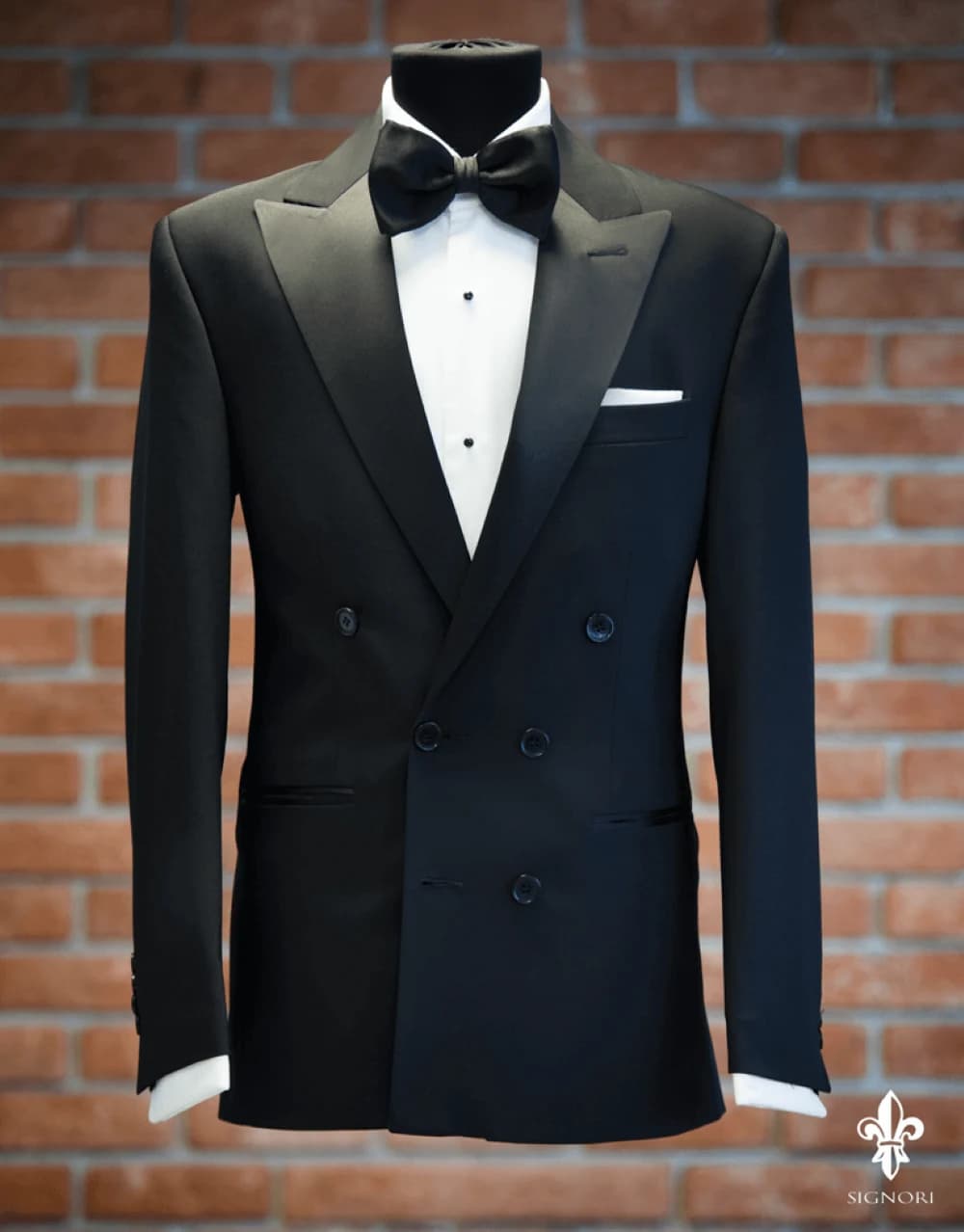 Tuxedo Đen Hai Hàng Khuy — TUX-090
