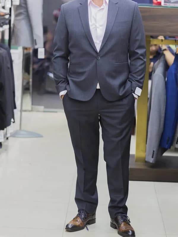 Suit Xám Xanh Sơ Mi Mở Cổ — SG-004