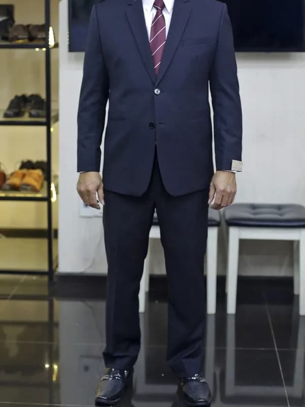 Suit Navy Cà Vạt Đỏ Rượu — SG-021