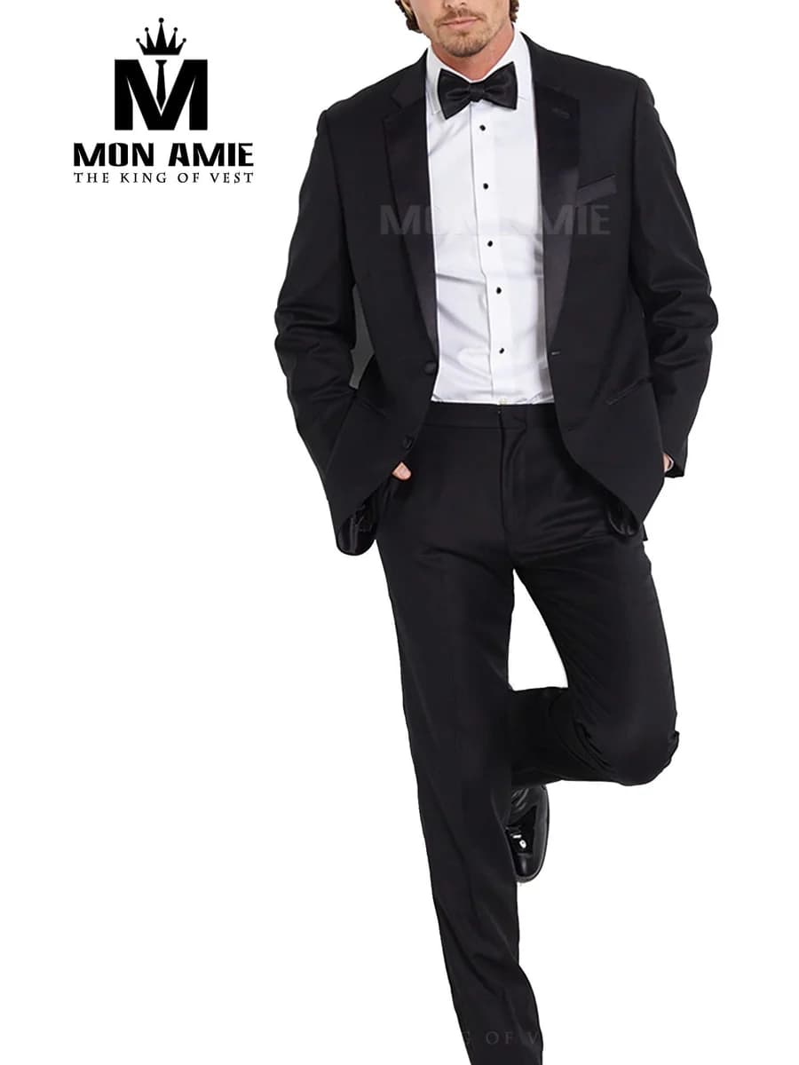 Tuxedo Đen Một Nút Cổ Điển — SN-035