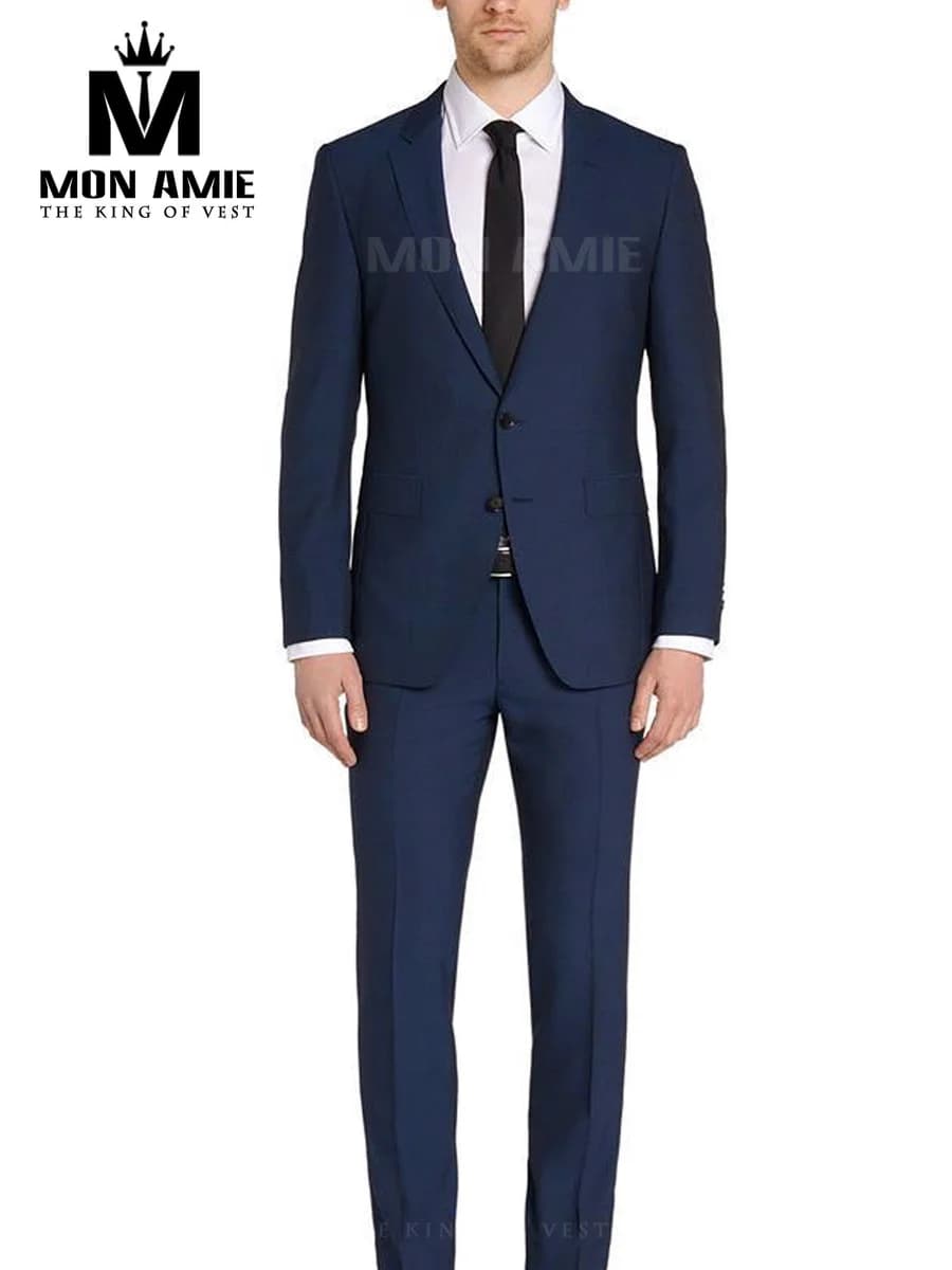 Suit Navy Trơn Nền Tảng — SN-038