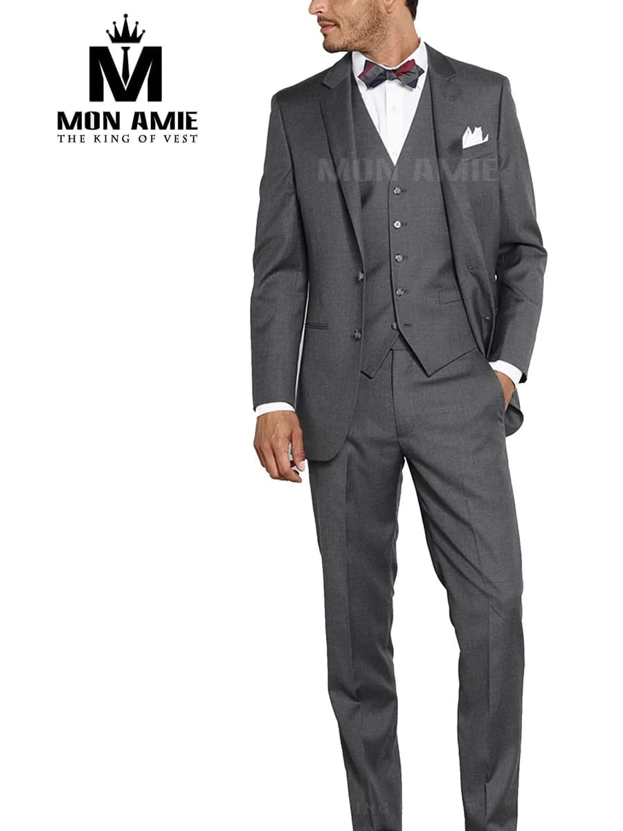 Suit Xám Đậm Ba Mảnh Dự Tiệc — SN-049