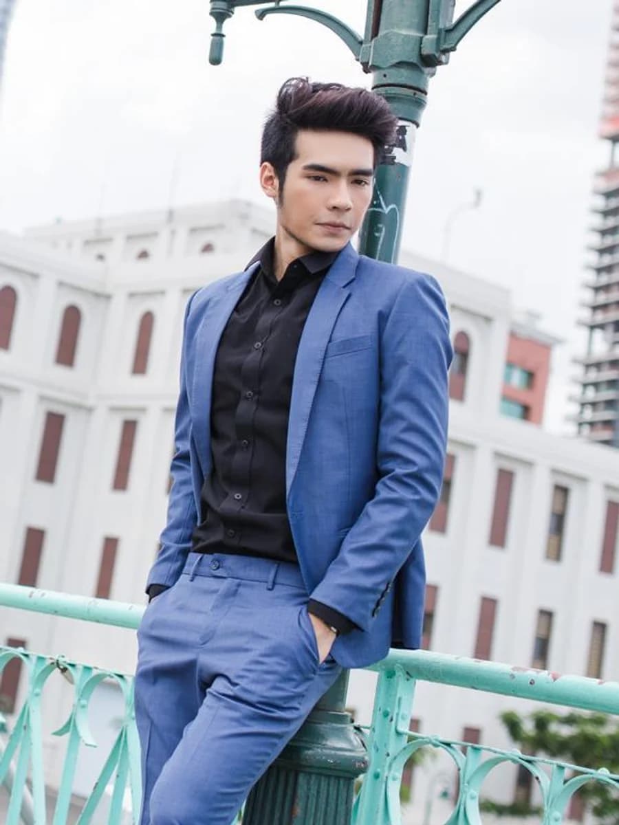 Vest Xanh Coban Sơ Mi Đen — SN-054