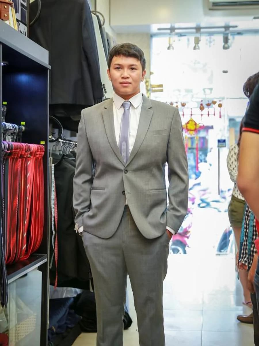 Vest Xám Khói Hai Nút — SN-107