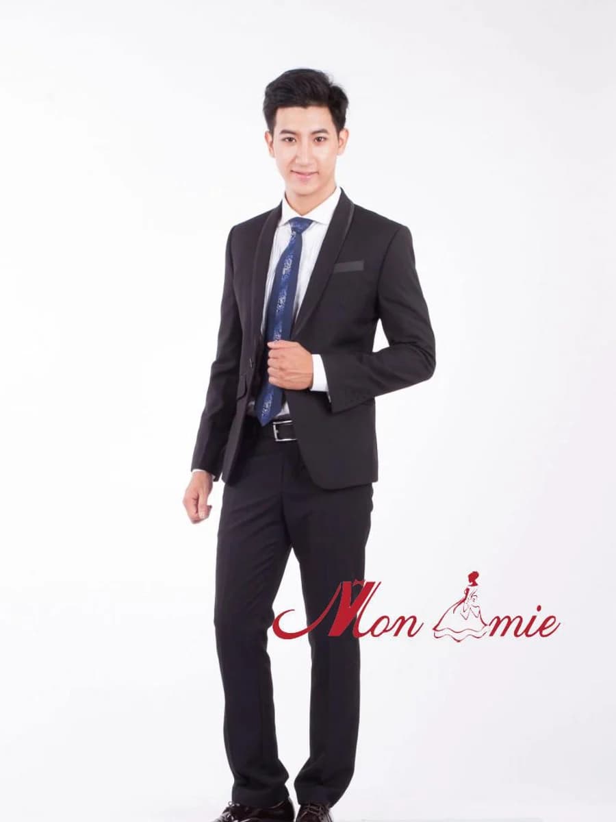 Vest Đen Khăn Túi Quý Ông — SN-111