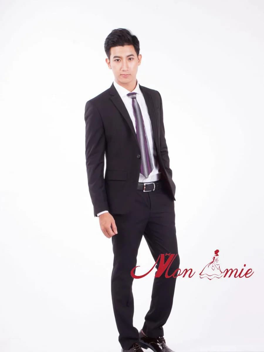 Vest Đen Sọc Tím Đài Các — SN-114