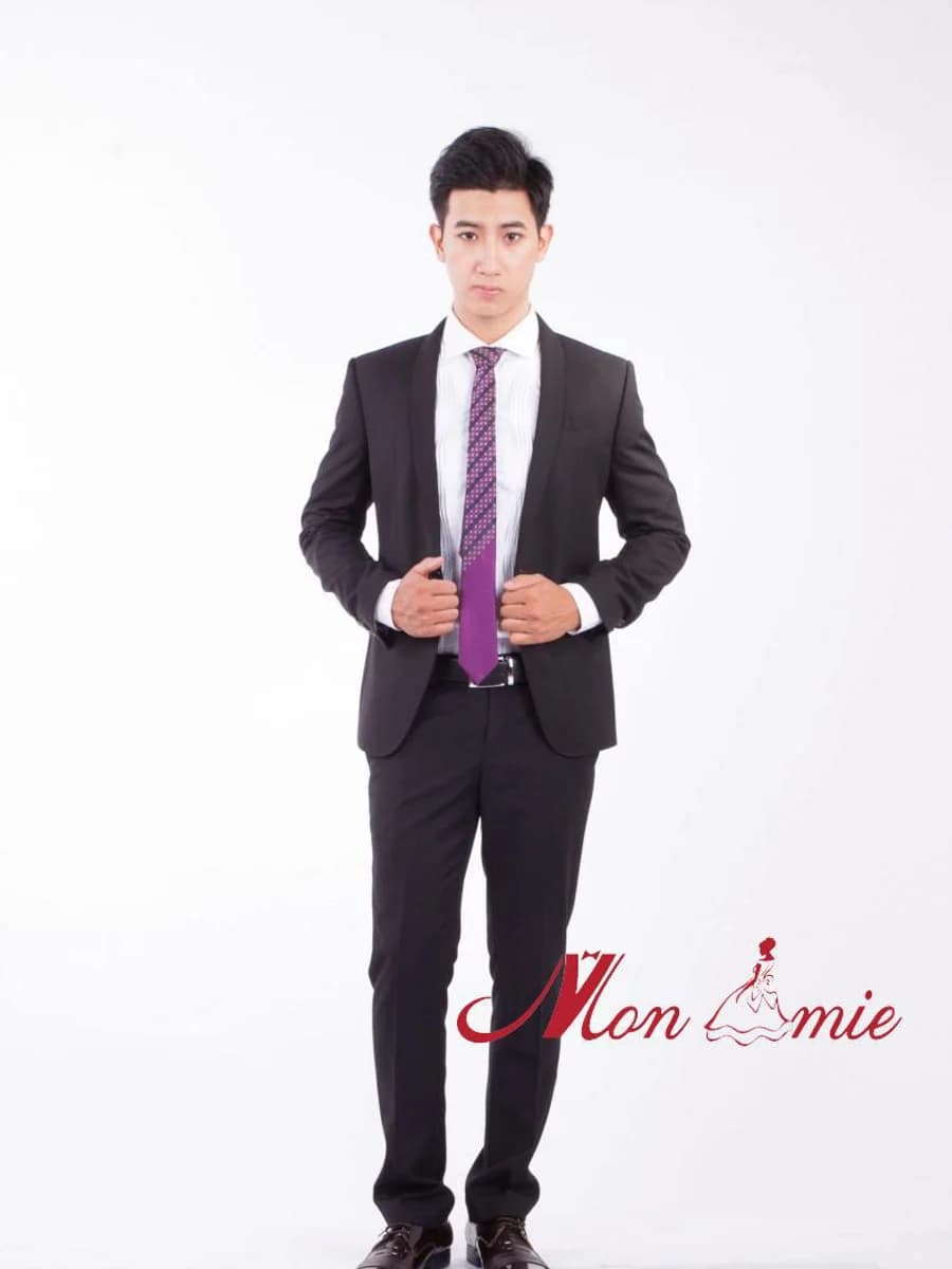 Vest Cưới Ve Khăn Tím Ngọc — SN-118