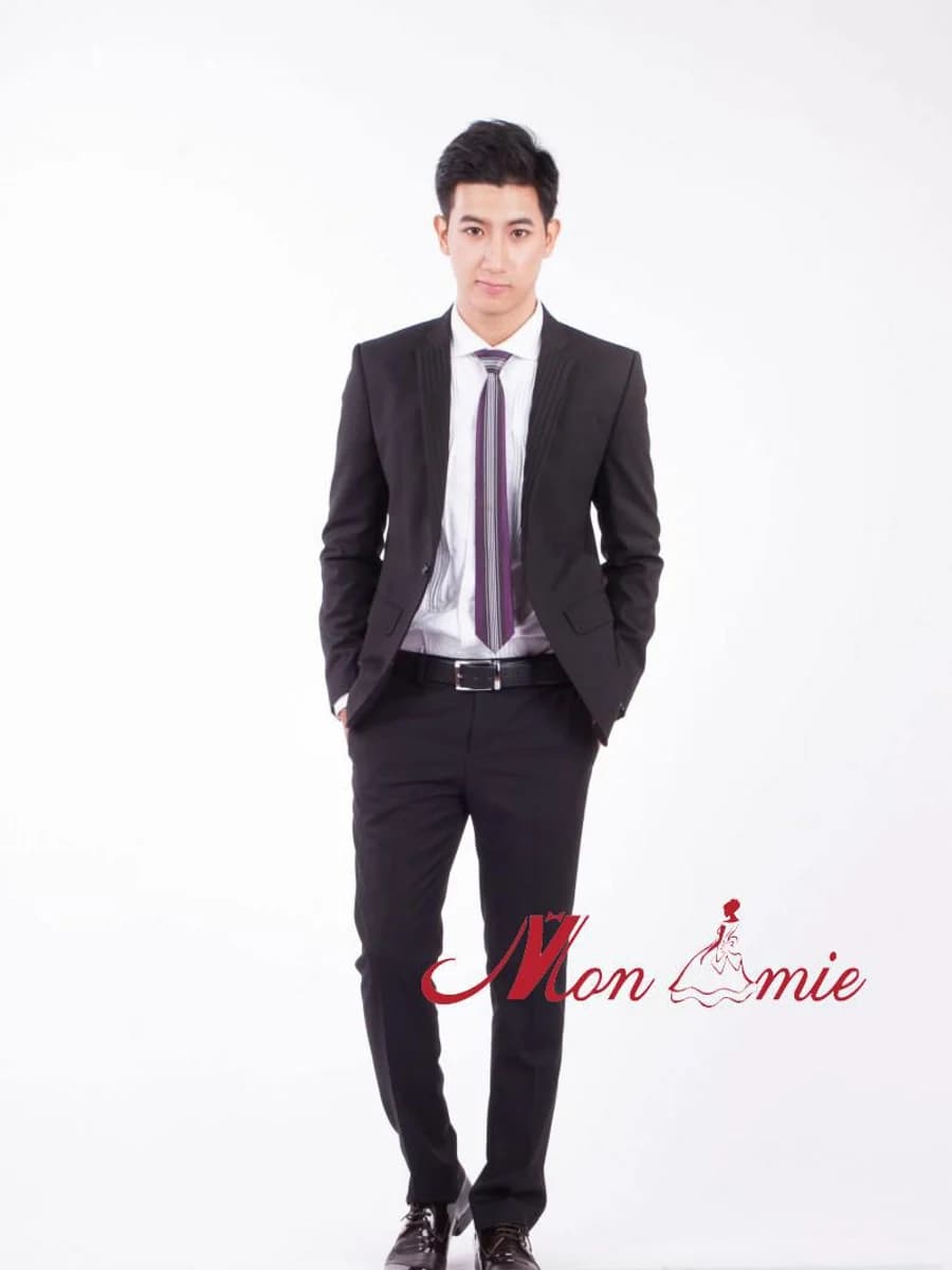 Vest Đen Ve Chiết Ly — SN-119