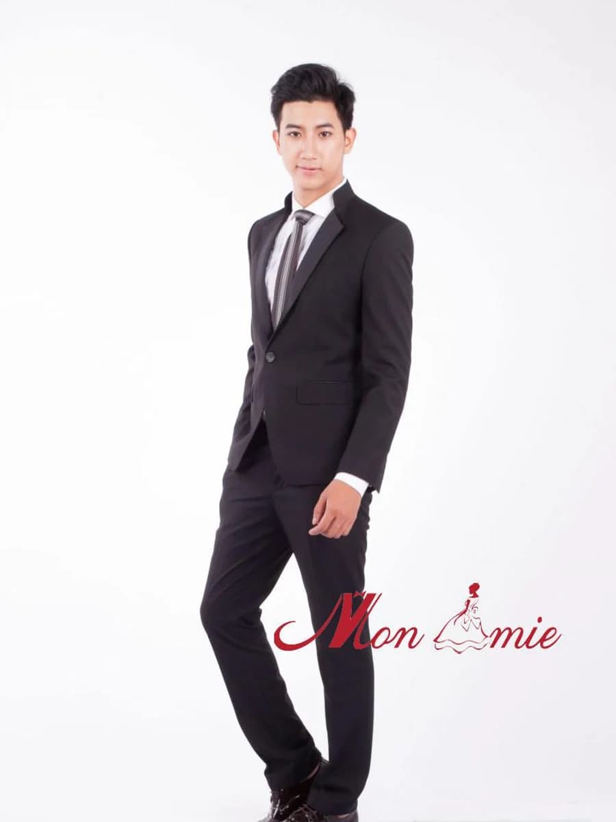Vest Đen Cổ Dựng Thanh Lịch — SN-120