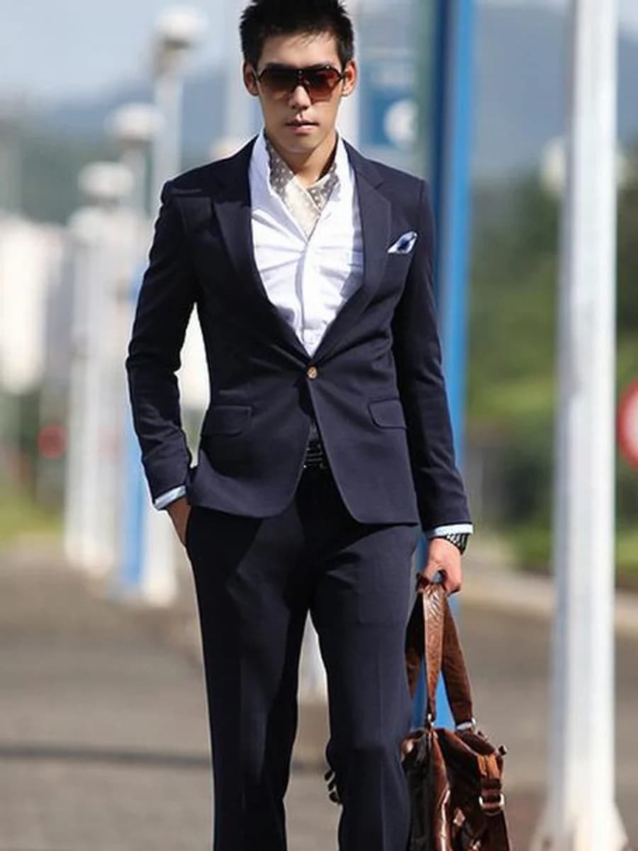 Vest Navy Nút Đồng Doanh Nhân — SN-151