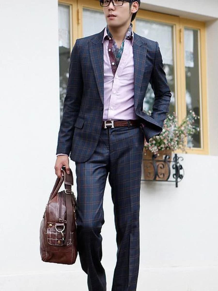 Vest Navy Kẻ Ô Cửa Sổ — SN-178