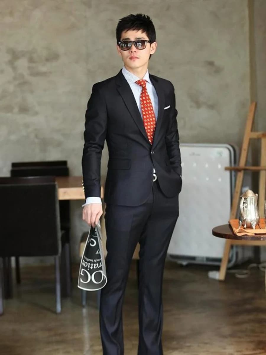 Vest Đen Một Khuy Tinh Giản — SN-187
