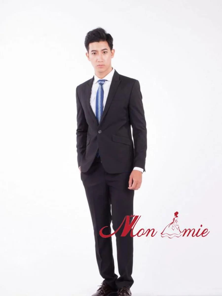 Vest Đen Một Nút Tối Giản — SN-234