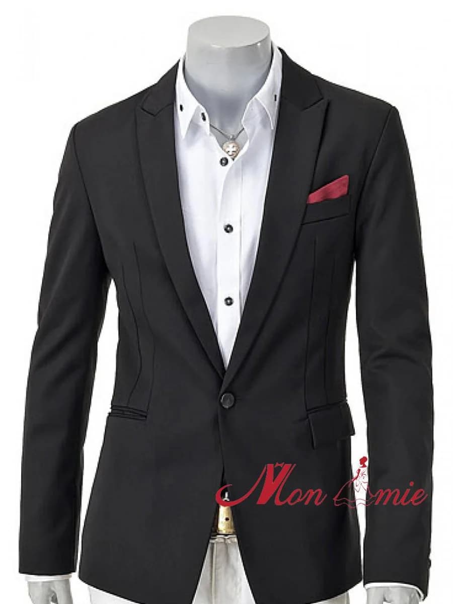 Blazer Đen Khăn Túi Burgundy — SN-251