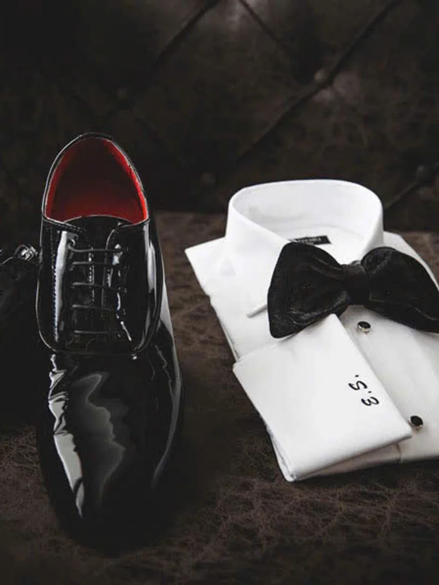 Bộ Phụ Kiện Tuxedo Đen Trắng — TUX-046