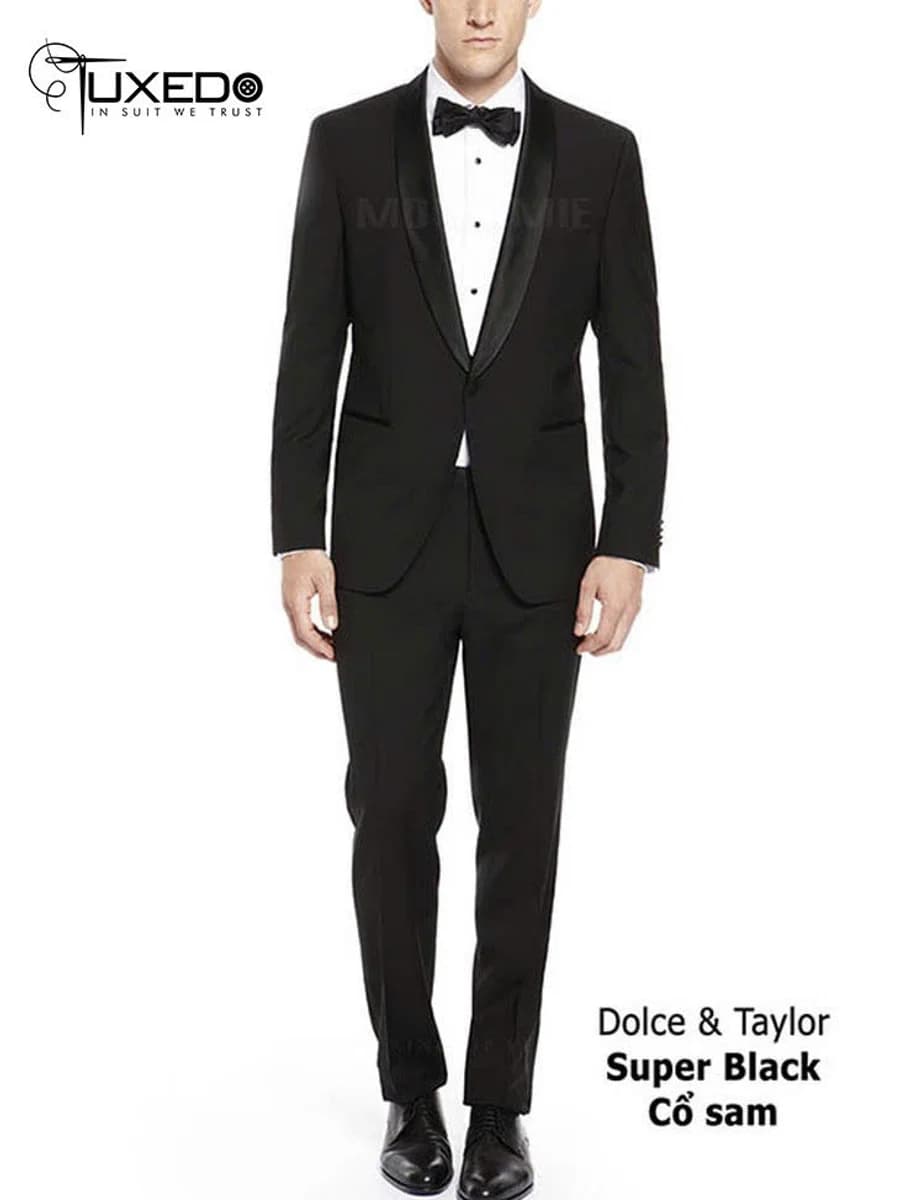 Tuxedo Đen Cổ Sam Super Black — TUX-047