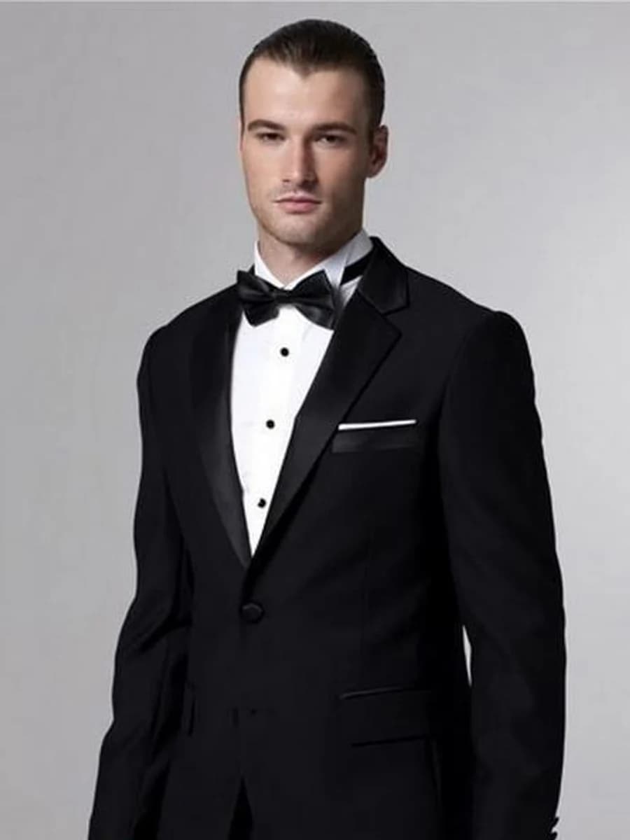 Tuxedo Đen Ve Nhọn Cổ Điển — TUX-052
