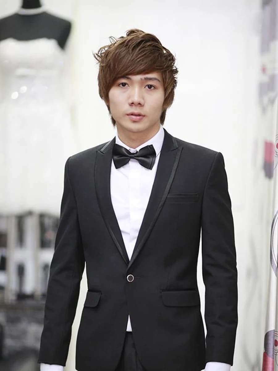 Tuxedo Nút Bạc Đêm Huyền — TUX-070