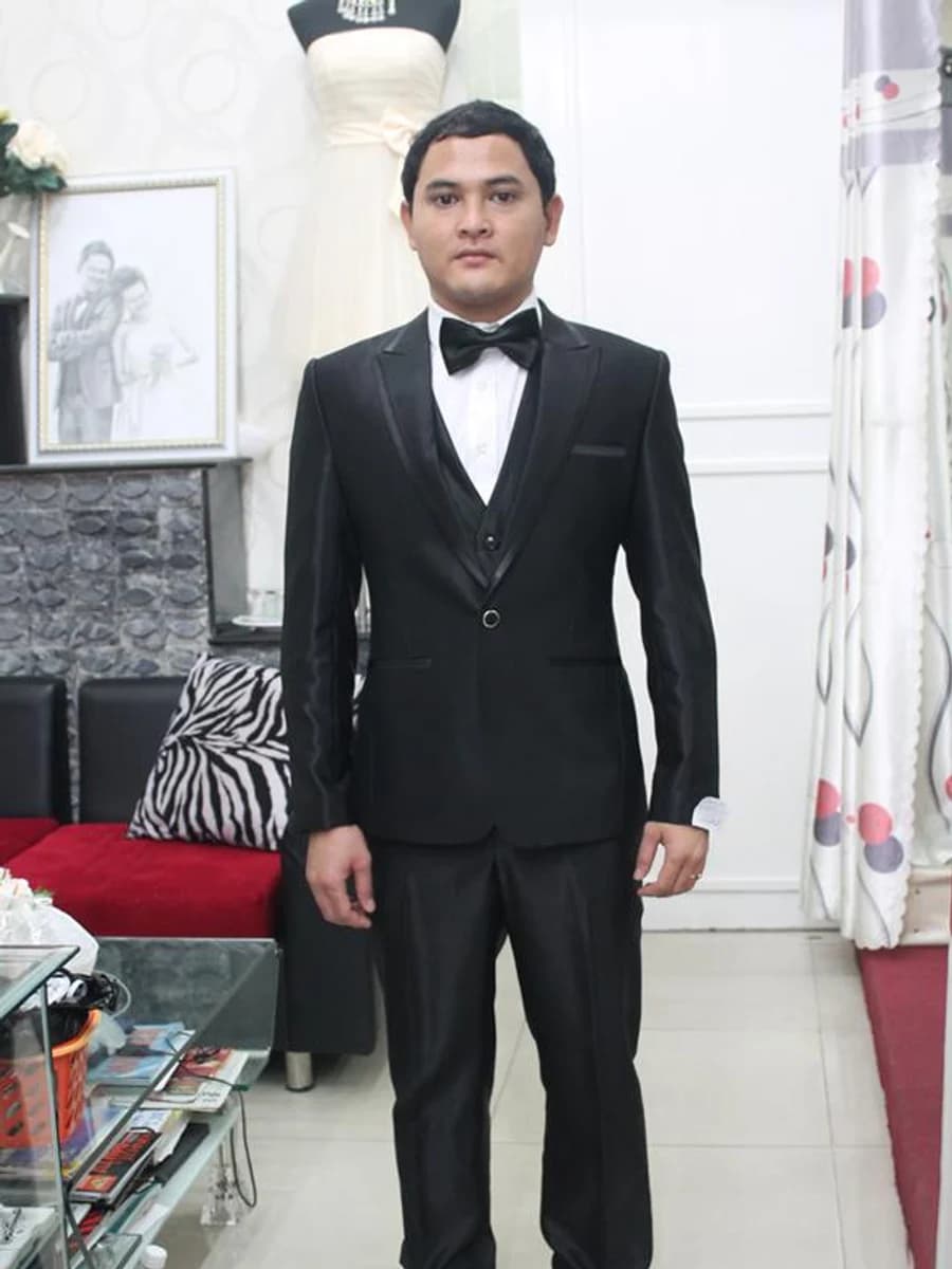 Tuxedo Ba Mảnh Cổ Điển Đen — TUX-072