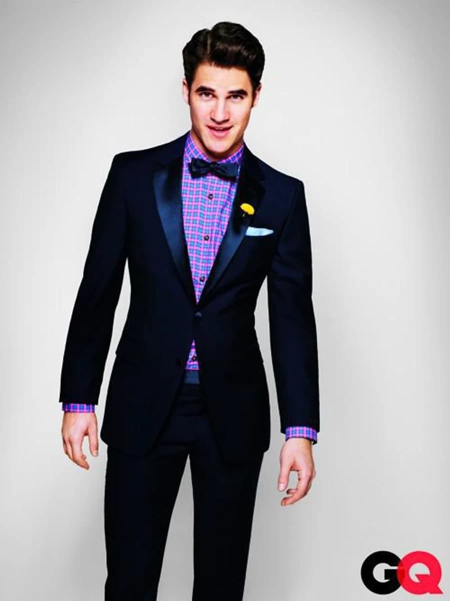 Tuxedo Navy Phối Sơ Mi Caro — TUX-081