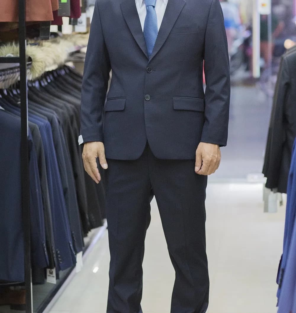 Suit Xám Than Cà Vạt Xanh Nhạt — SG-003