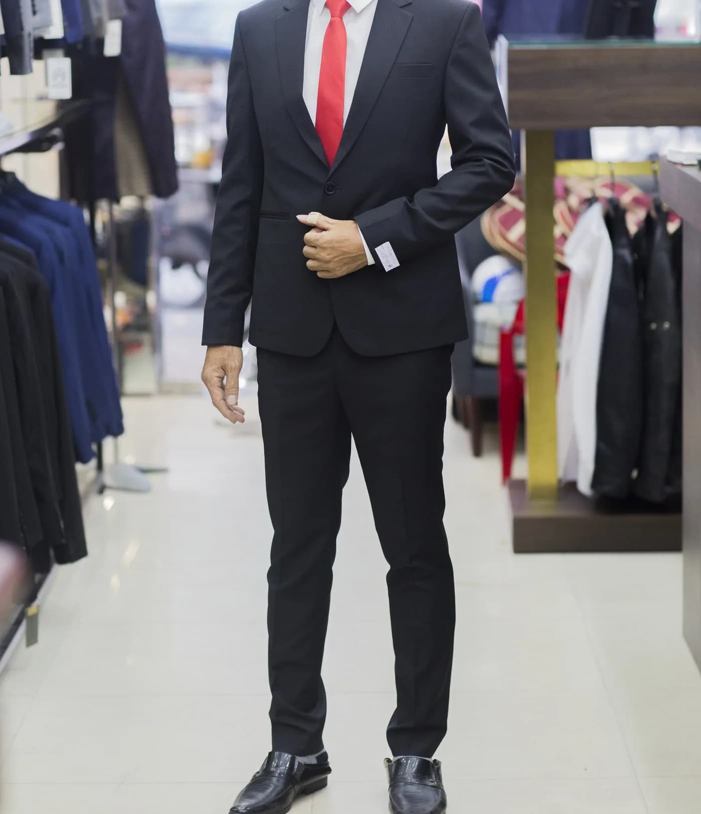 Suit Đen Cà Vạt Đỏ — SG-005