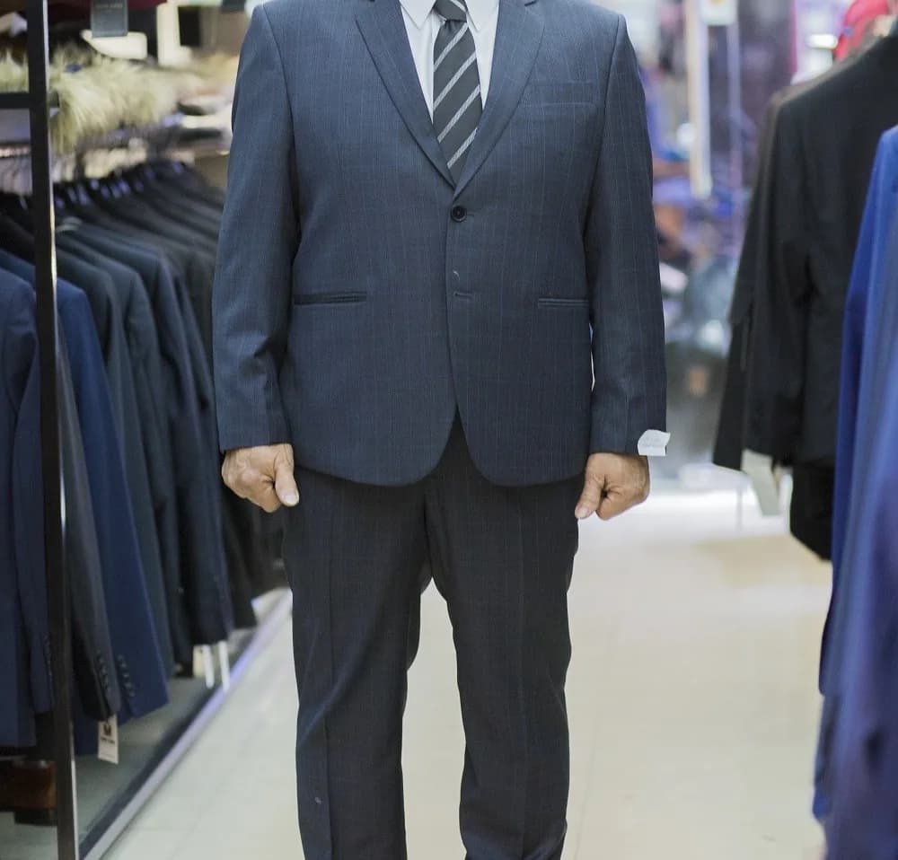 Suit Xanh Thép Cà Vạt Sọc — SG-014