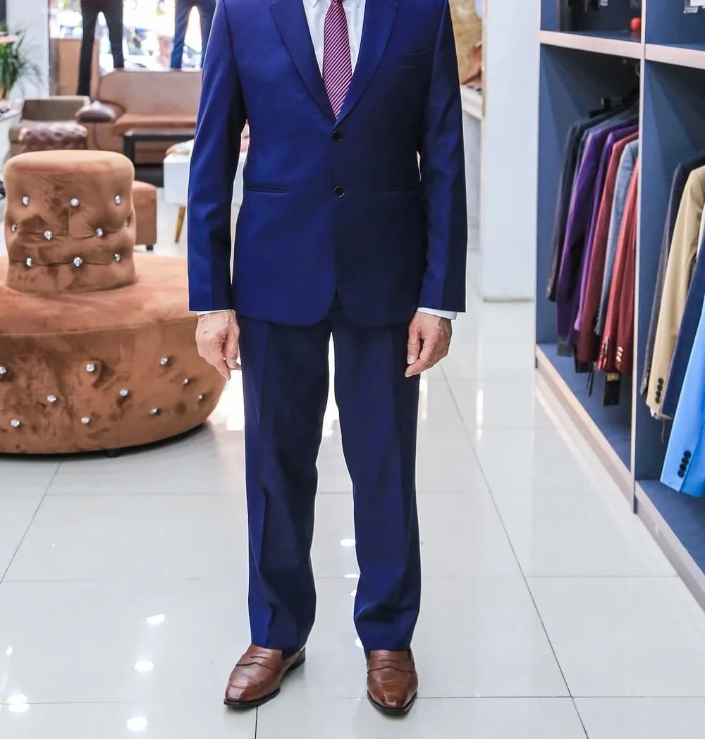 Suit Xanh Hoàng Gia Cà Vạt Tím — SG-024