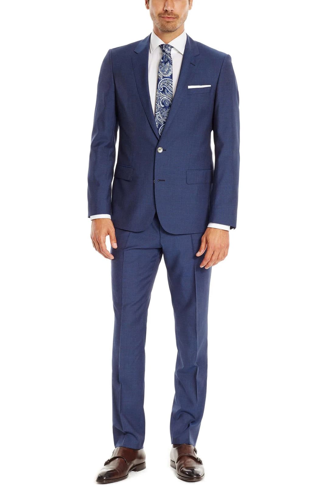 Suit Xanh Dương Ve Notch Thanh Lịch — SN-005