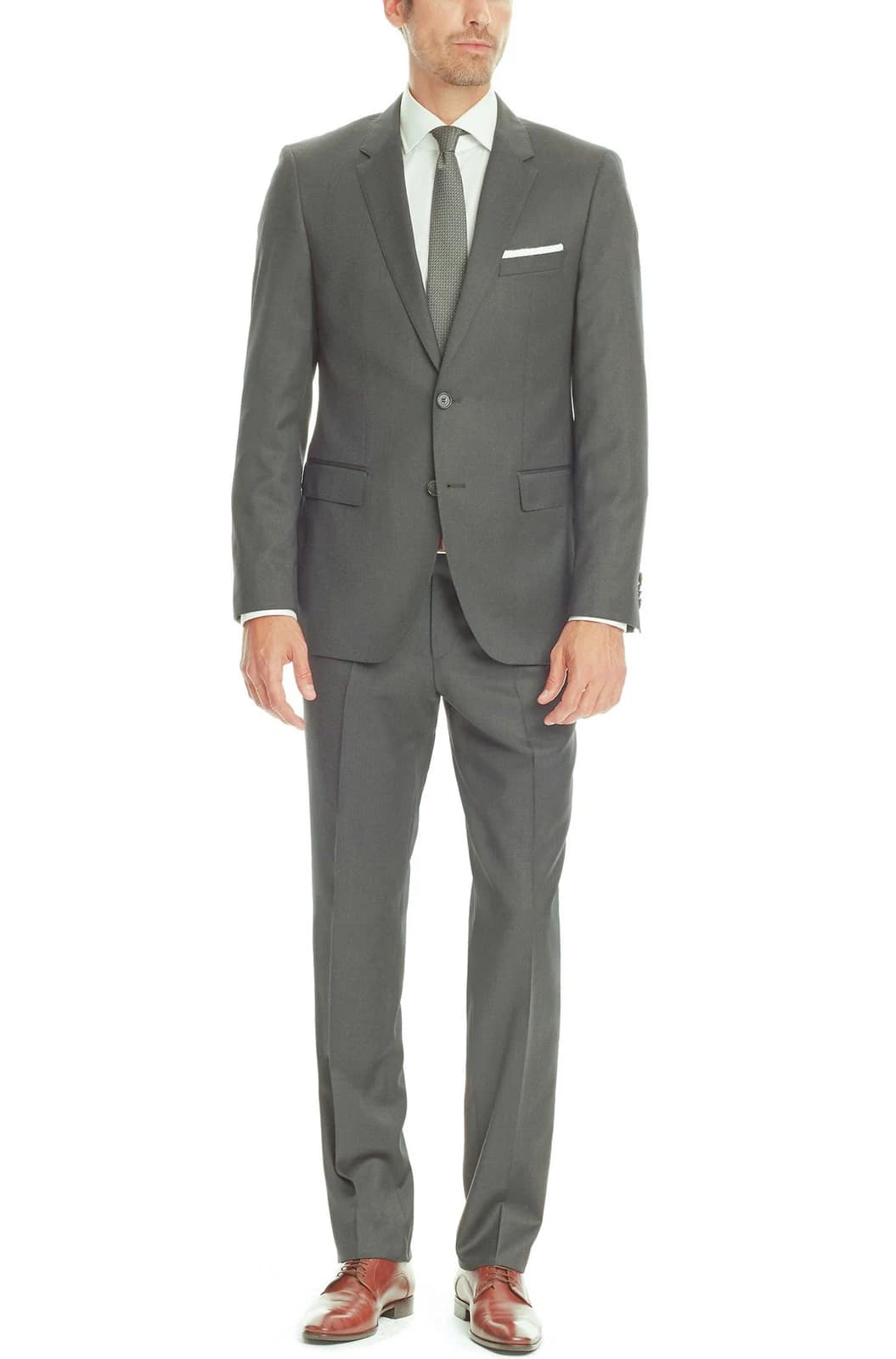 Suit Xám Chì Hai Nút Công Sở — SN-007