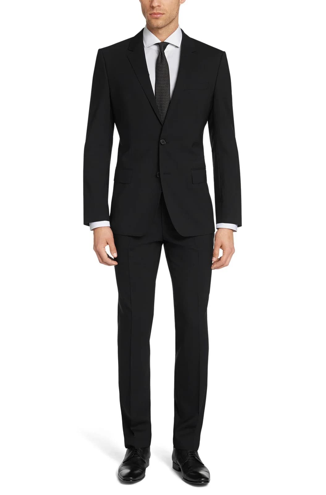 Suit Đen Trơn Hai Nút Cổ Điển — SN-009