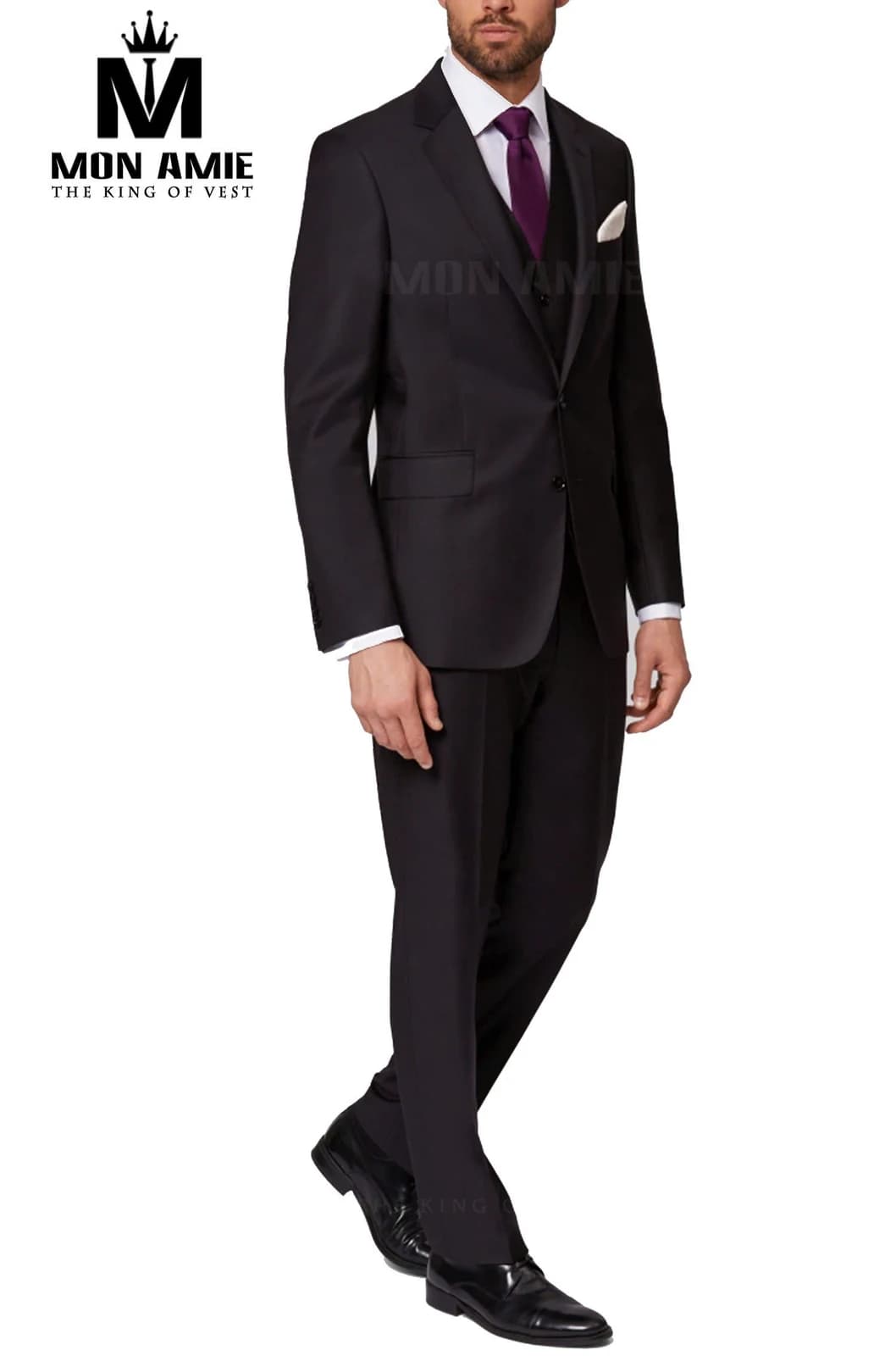 Suit Đen Tuyền Ba Mảnh Quý Phái — SN-022