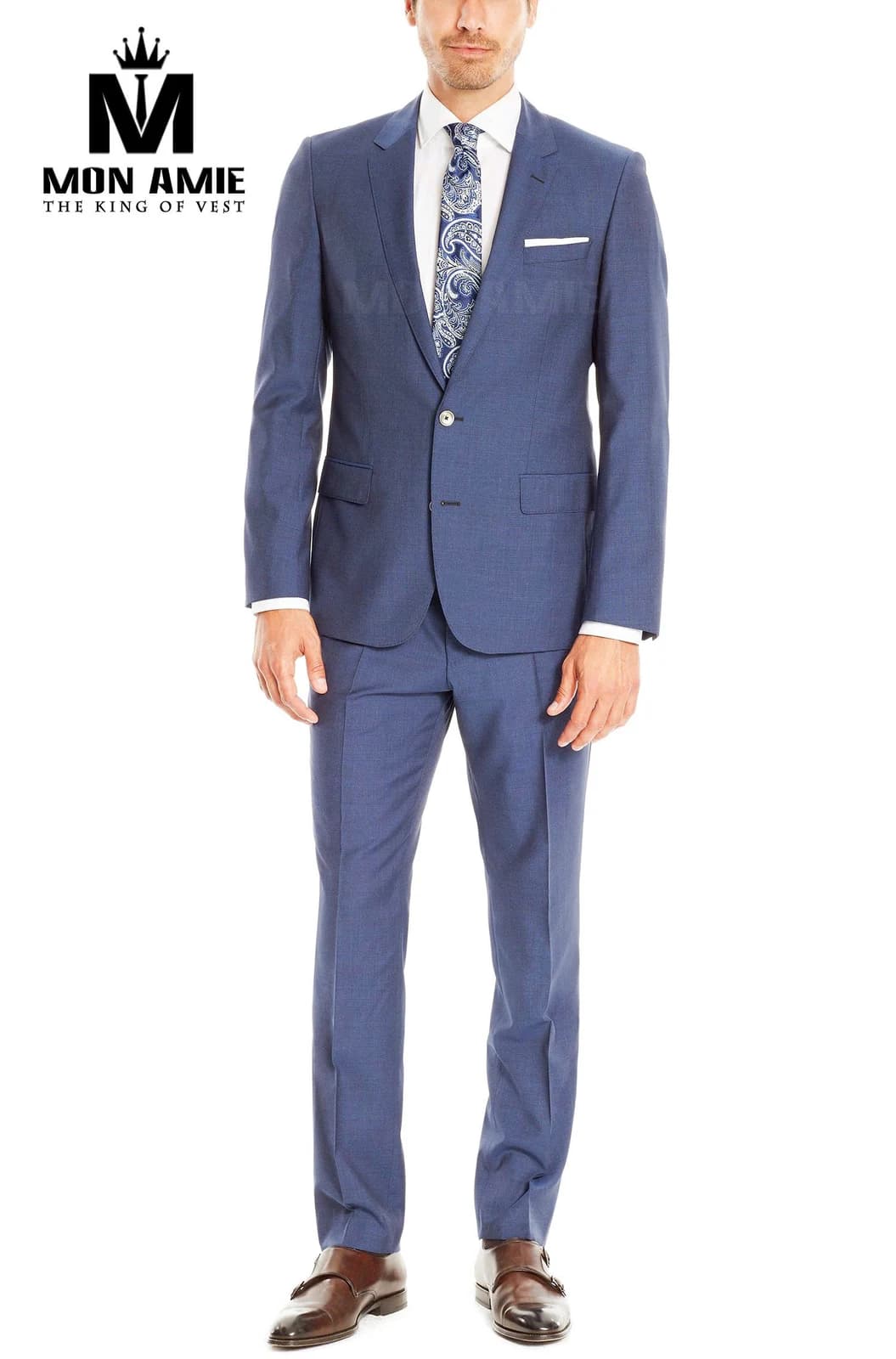 Suit Xanh Thép Phom Thanh — SN-036