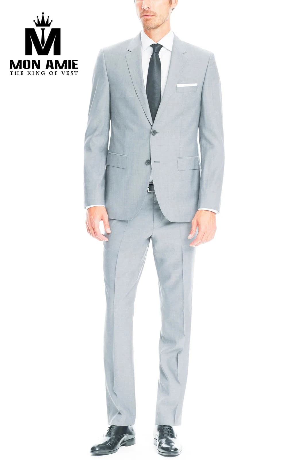 Suit Xám Bạc Phom Ôm — SN-041