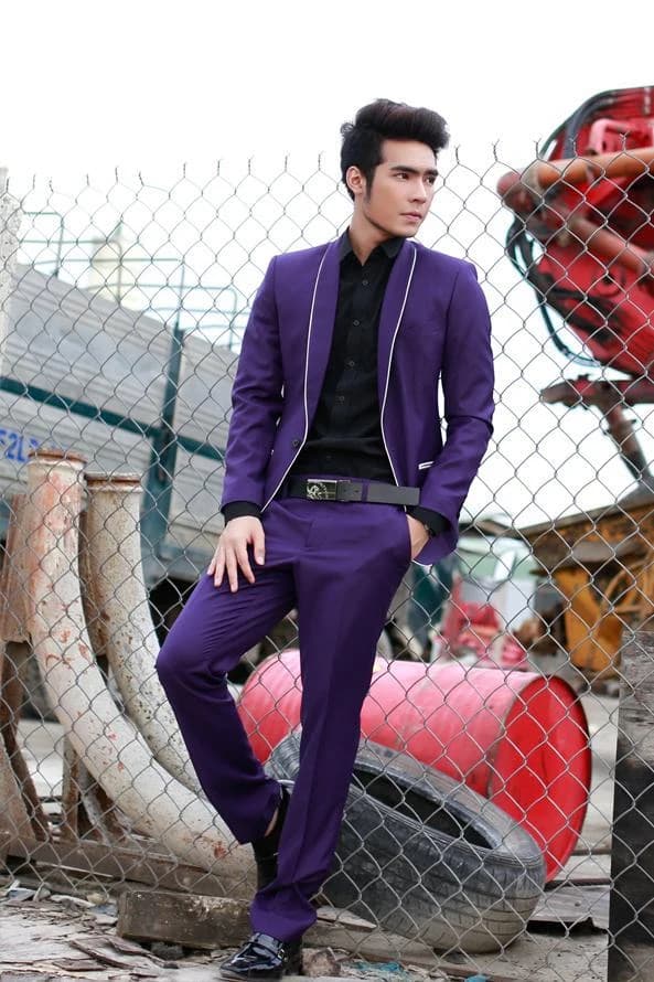 Vest Tím Violet Viền Trắng — SN-063
