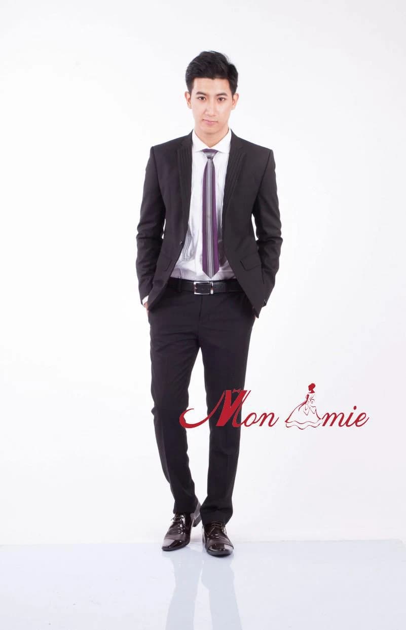 Vest Đen Ve Chiết Ly — SN-119