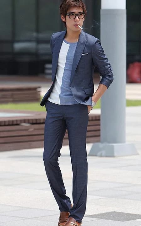 Vest Navy Vân Bụi Phố — SN-133