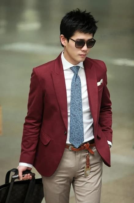 Blazer Đỏ Rượu Vang Bordeaux — SN-154
