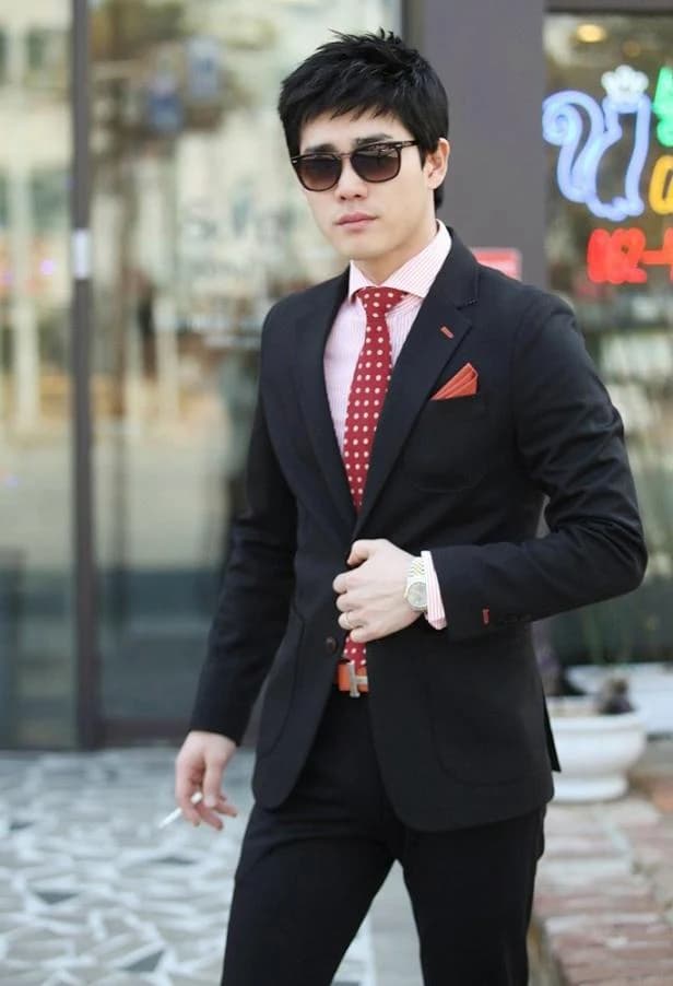 Vest Đen Cà Vạt Chấm Bi — SN-159