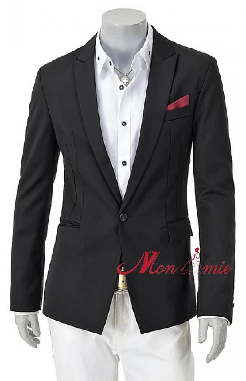 Blazer Đen Khăn Túi Burgundy — SN-251