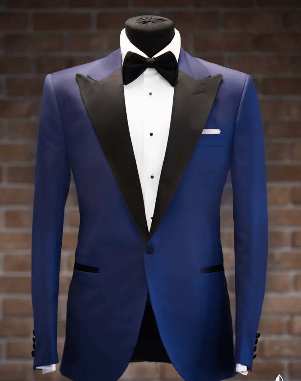 Áo Tuxedo Xanh Dương Ve Bản Rộng — TUX-014