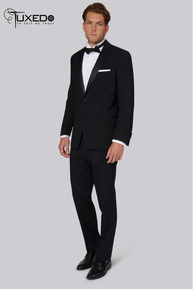 Tuxedo Đen Ve Nhọn Tinh Giản — TUX-040