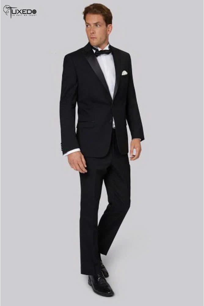 Tuxedo Đen Cổ Điển Ve Nhọn — TUX-041