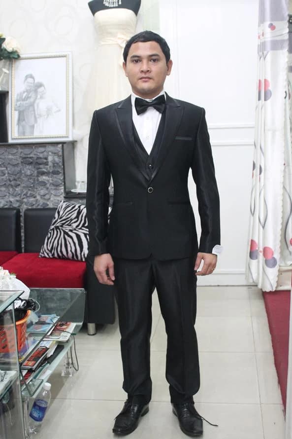 Tuxedo Ba Mảnh Cổ Điển Đen — TUX-072